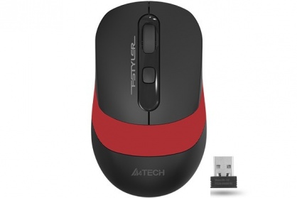 Mouse wireless Gaming optic A4Tech Fstyler Negru/Rosu, FG10 Red
